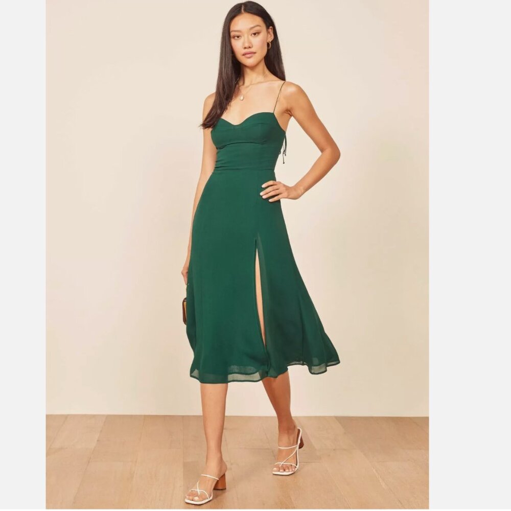 NWT Reformation Juliette Dress - Emerald - Size 6